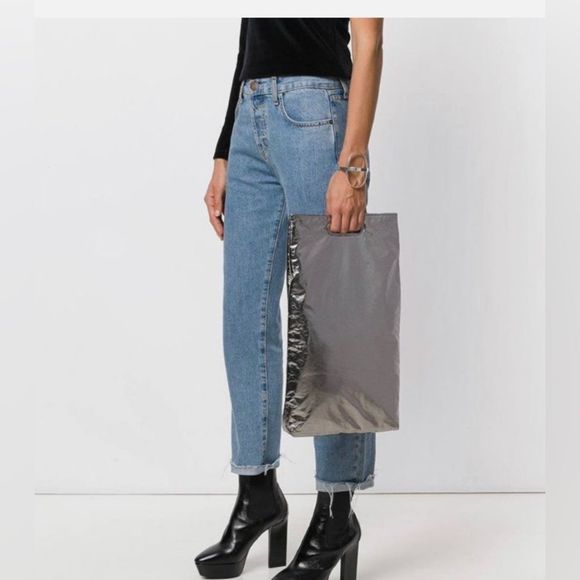 Helmut Lang Handbags - The Iconic Helmut Lang Trash Bag Metallic Silver